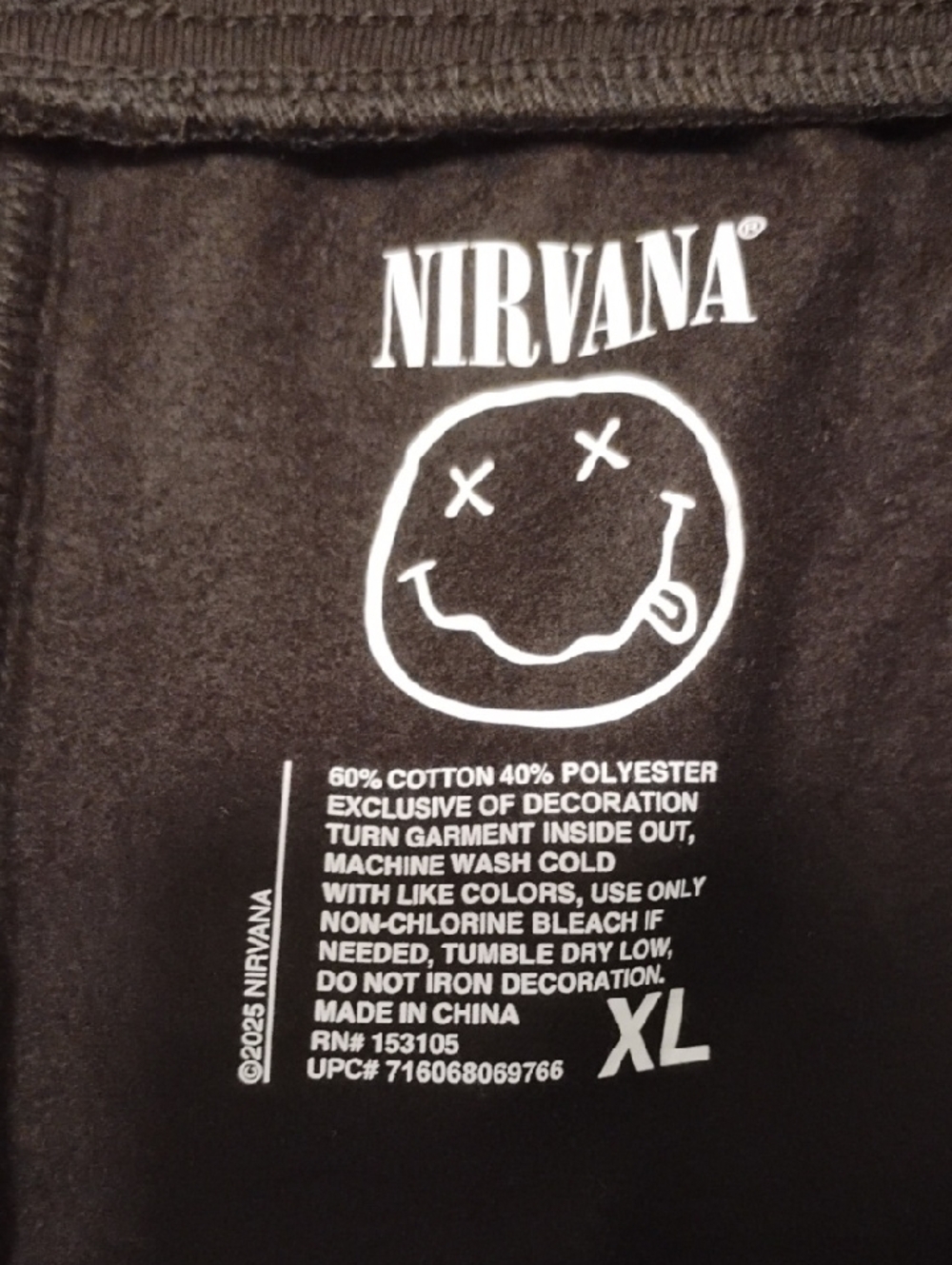 Nirvana Smiley Face Sweatpants – Size XL | NWT - Picture 2 of 5